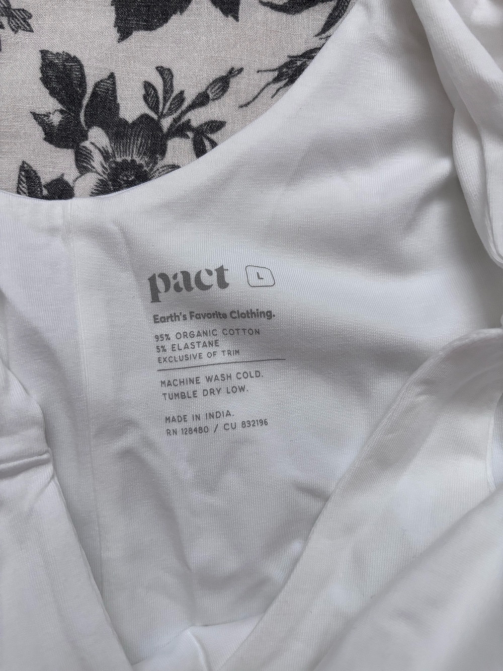 Pact White Scoop Neck Bodysuit - Picture 4 of 4